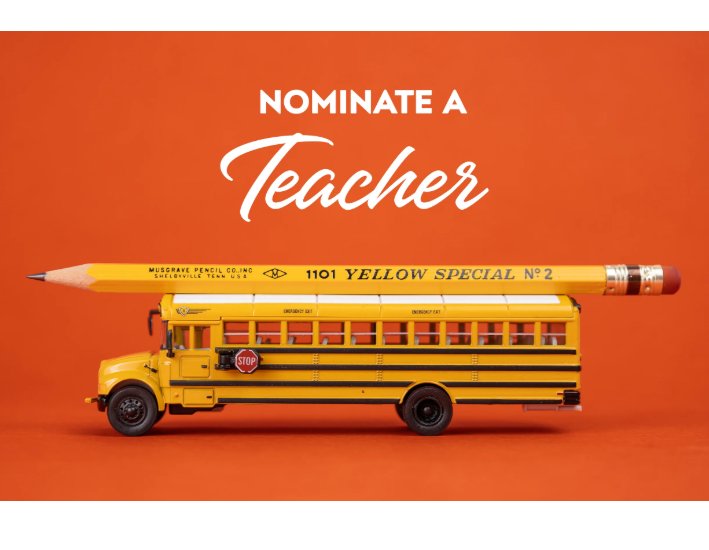 Musgrave Pencil Nominate A Teacher Giveaway - Win School Supplies (50 Winners)
