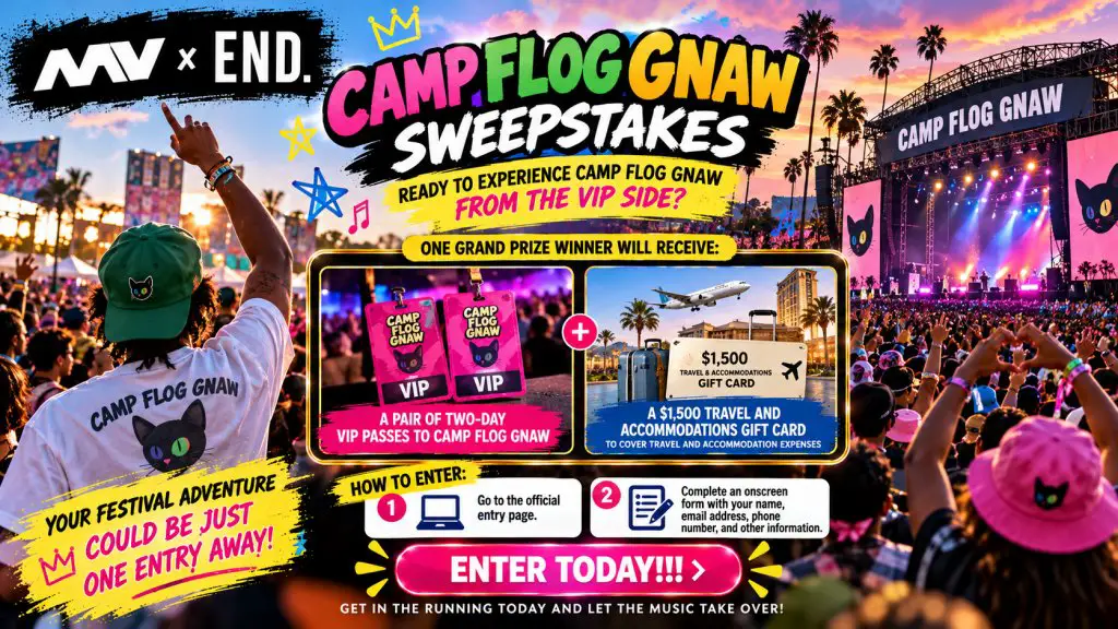 Music, Memories & VIP Access – Enter The AAV x END Camp Flog Gnaw Sweepstakes