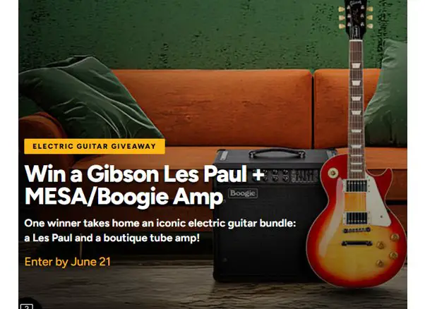Musician’s Friend Electric Guitar Month Giveaway - Win a Gibson Les Paul Electric Guitar