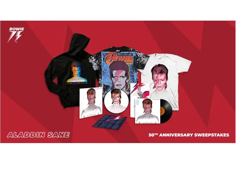 Musictoday Aladdin Sane 50th Anniversary Sweepstakes -  Win David Bowie's The f Aladdin Sane On Vinyl + $100 Gift Card