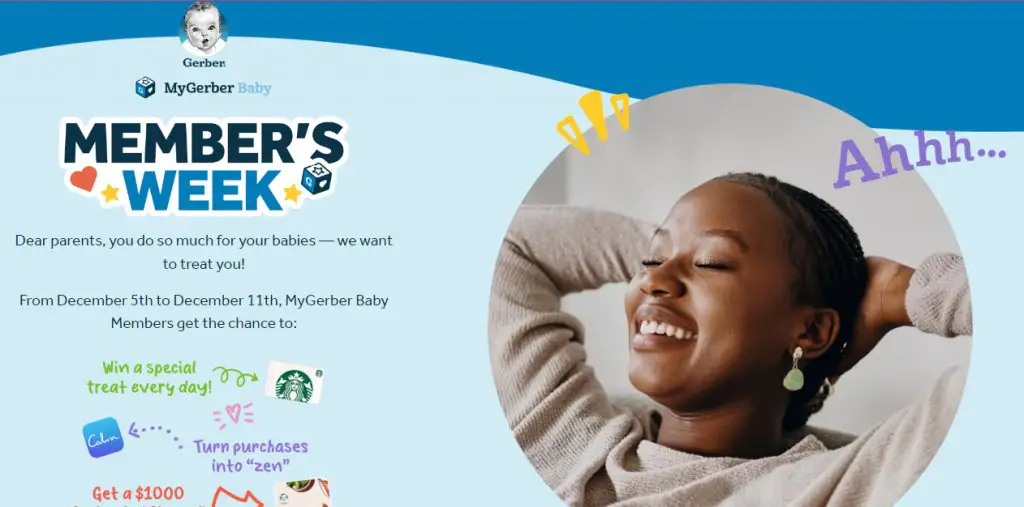 MyGerber Baby Members Week Promotion – Win Instantly Starbucks Gift Cards, Gerber Gift Cards & Much More