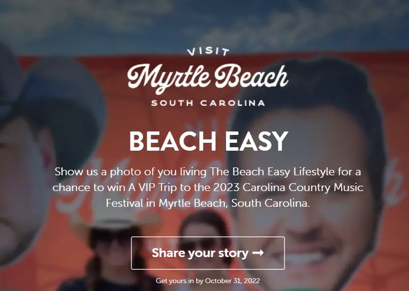 Myrtle Beach Area Chamber Story Contest - Win A Trip + VIP Tickets To The 2023 CCMF!