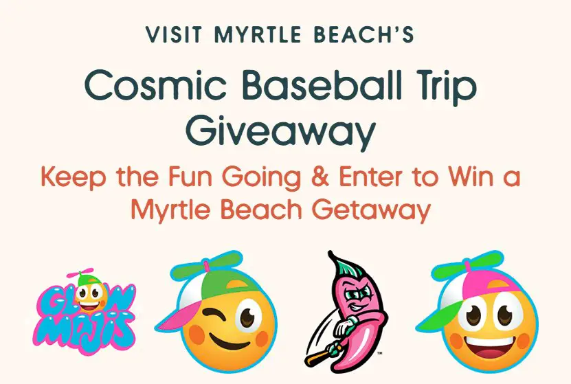 Myrtle Beach Cosmic Baseball Trip Giveaway - Win a Trip for 4 to Myrtle Beach