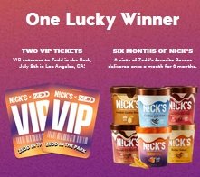 N!CK’S “Zedd X N!CK’S Giveaway” Sweepstakes - Win Free N!CK's Ice Cream and VIP Concert Tickets