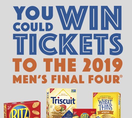 Nabisco Center Court Snacks Instant Win Game