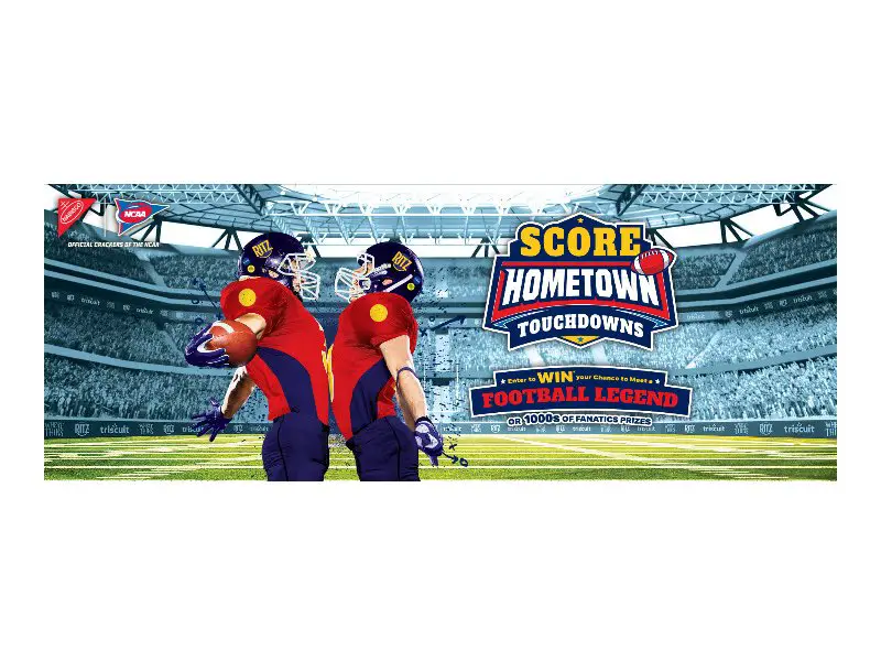 Nabisco Hometown Touchdowns Sweepstakes - Win A Legendary Athlete Hometown Visit, Fanatics, Promo Code & More