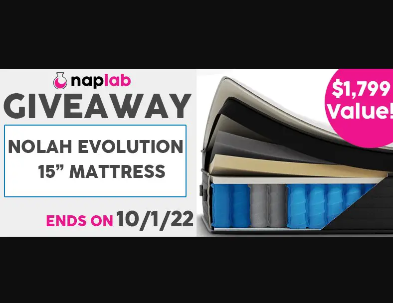 Naplab Nolah Evolution 15 Mattress Giveaway - Win A $1,800 Mattress