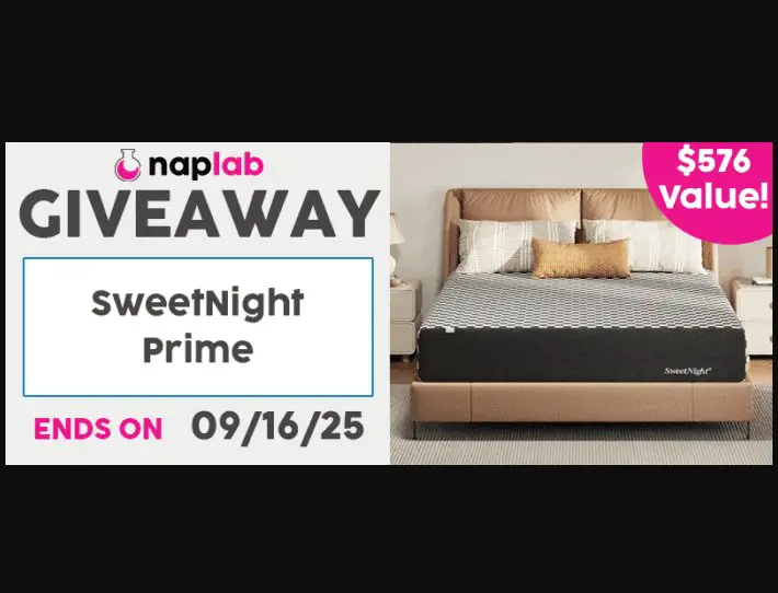 NapLap SweetNight Prime 2025 Giveaway - Win a Mattress