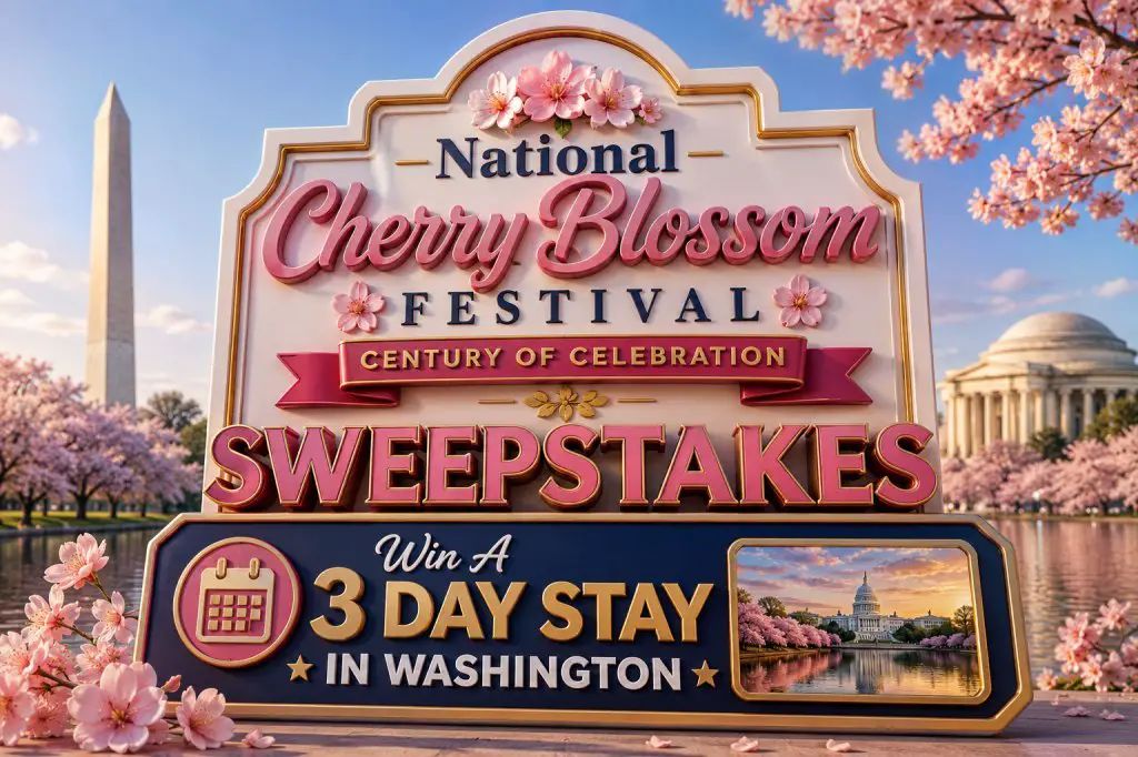 National Cherry Blossom Festival Century Of Celebration Sweepstakes – Win A 3 Day Stay In Washington