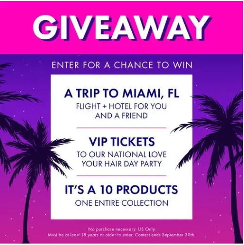 National Love Your Hair Day Giveaway - Win A Trip For 2 To Miami