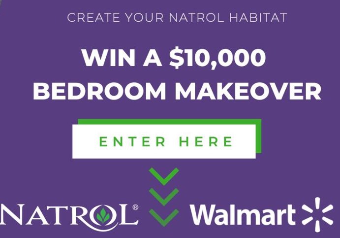Natrol Habitat Sweepstakes  - Win $10,000 For A Bedroom Makeover & More