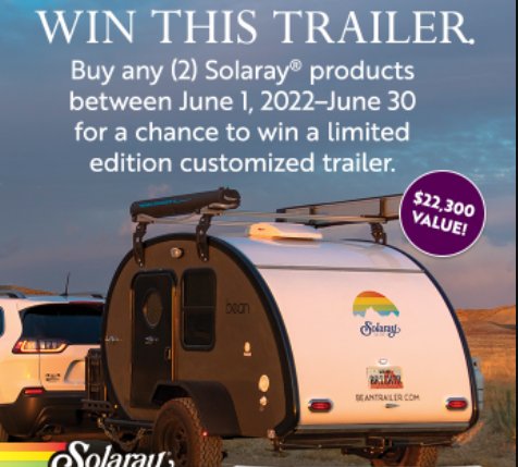 Natural Grocers June Solaray Sweepstakes  - Win A $22,300 Camping Trailer