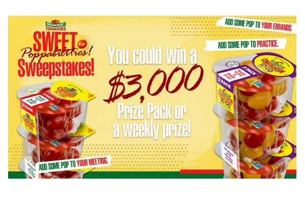 NatureSweet® Sweet Poppabilibites Sweepstakes - Win $3,000 Worth of Gift Cards, Coupons and More
