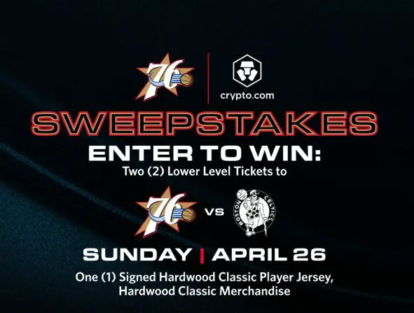 NBA Crypto.com 76ers 2026 Round 1 Playoff Sweepstakes - Jersey, Merch & Game Tickets Up For Grabs