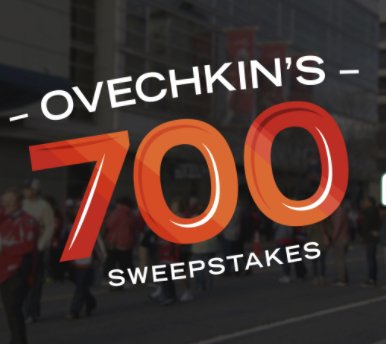 NBC Sports Washington Ovechkins 700 Sweepstakes