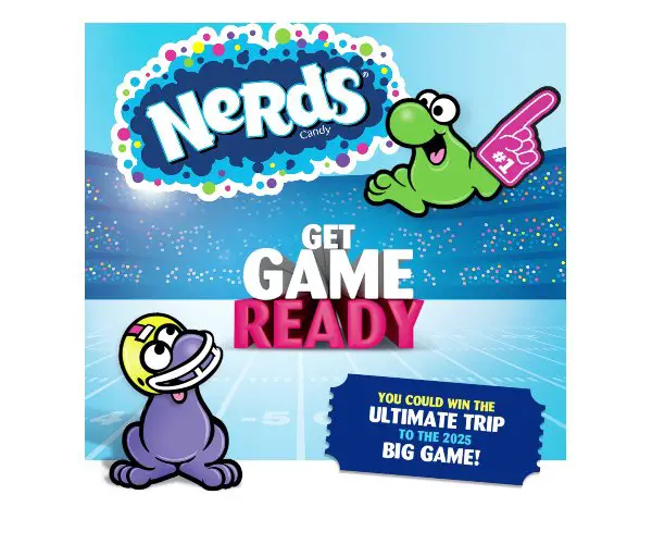 Nerds Game Day Sweepstakes - Win A Trip For Two To Super Bowl LIX In New Orleans, LA