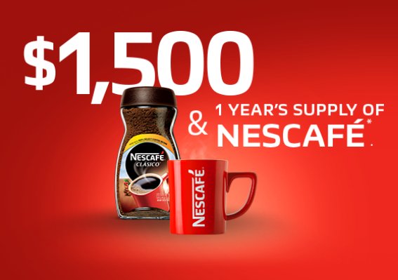 Nescafe One Moment Can Make A Difference Sweepstakes - Win $1,500 +  Free Nescafe For A Year