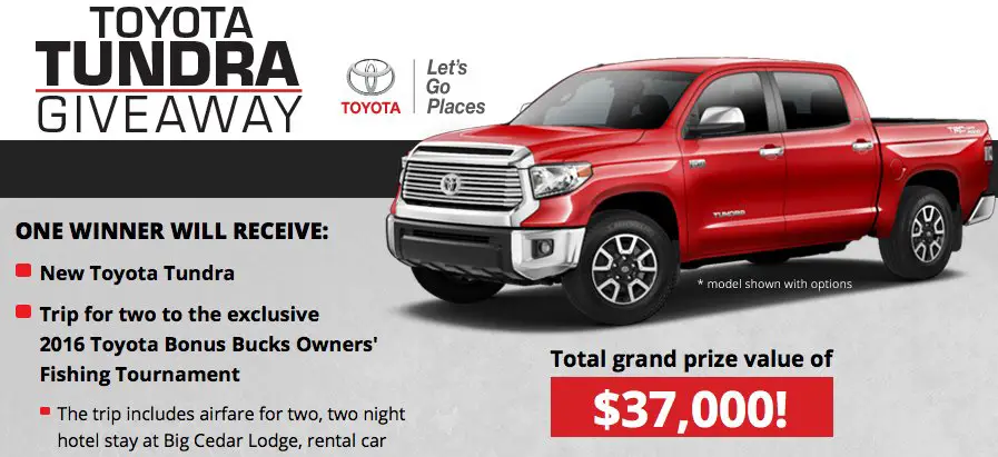 NEW $37,000 Toyota Tundra Giveaway!