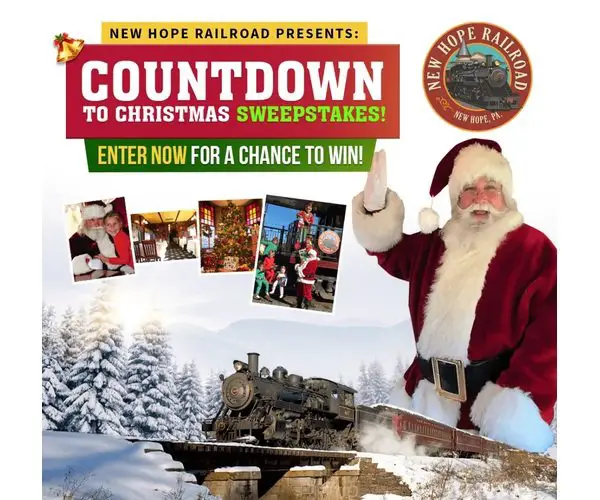 New Hope Railroad Christmas Sweepstakes - Win Santa's North Pole Deluxe Ride For 4 & More
