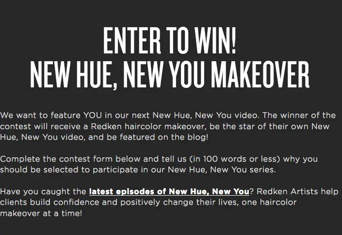 New Hue, New You Makeover Sweepstakes