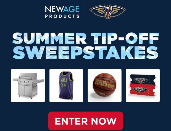 New Orleans Pelicans Summer Tip-Off Sweepstakes - Win tickets for 2 to 7 Pelicans home games, signed jersey, basketball & more