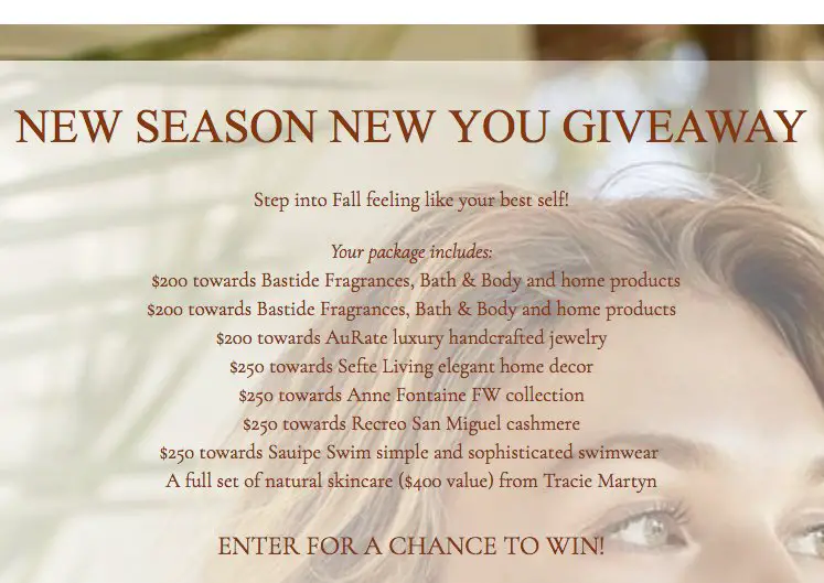 New Season New You Sweepstakes