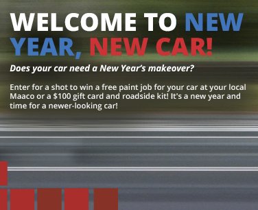 New Year New Car Makeover Sweepstakes