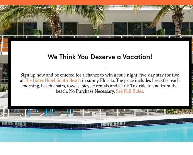 New Year's Challenge Sweepstakes