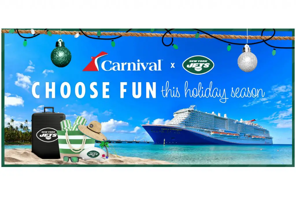 New York Jets Choose Fun This Holiday Season Sweepstakes - Win A Carnival Cruise Line Gift Card And More