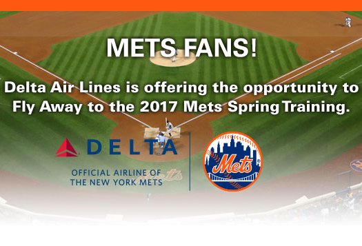 New York Mets Fly Away Sweepstakes