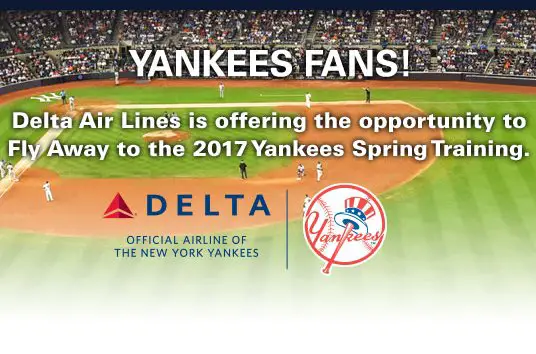New York Yankees Fly Away Sweepstakes