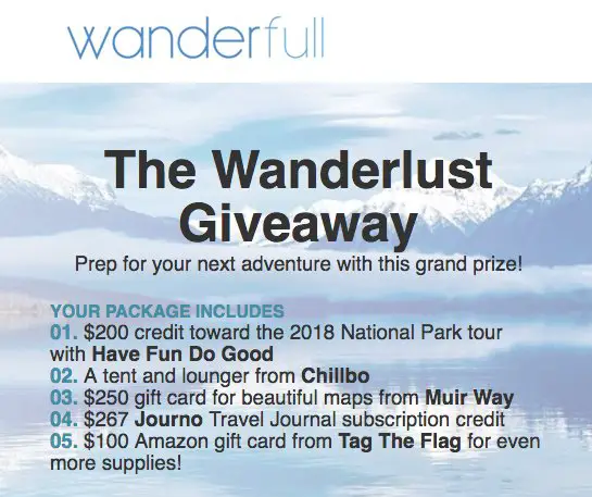 Next Adventure Giveaway Sweepstakes