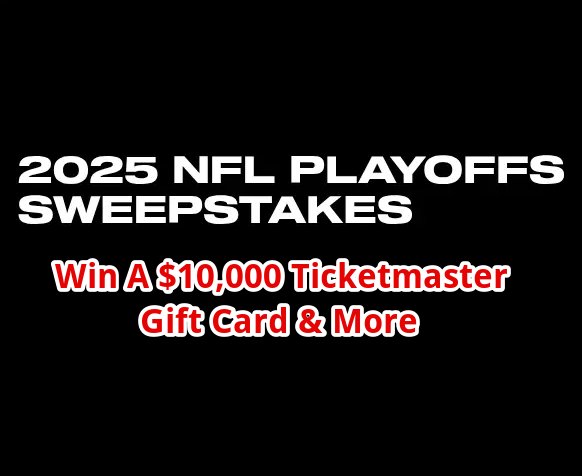 NFL All Day 2025 Playoff Sweepstakes - Win A $10,000 Ticketmaster Gift Card & More