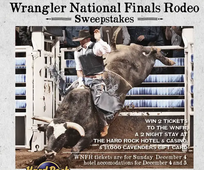 NFR Sweepstakes - Stay at the Hard Rock Hotel!