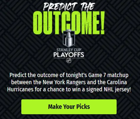 NHL 2022 Stanley Cup Playoffs Game 7 Predictor Sweepstakes