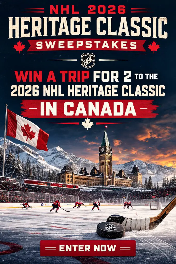 NHL 2026 Heritage Classic Sweepstakes – Win A Trip For 2 To The 2026 NHL Heritage Classic In Canada