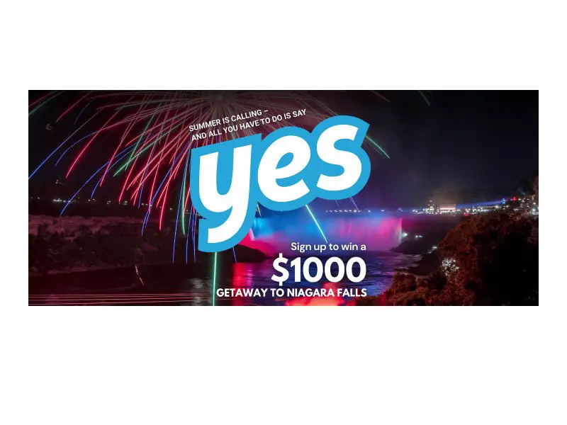 Niagara Falls Tourism YEStination Getaway Contest - Win An Overnight Stay At Niagara Falls & More
