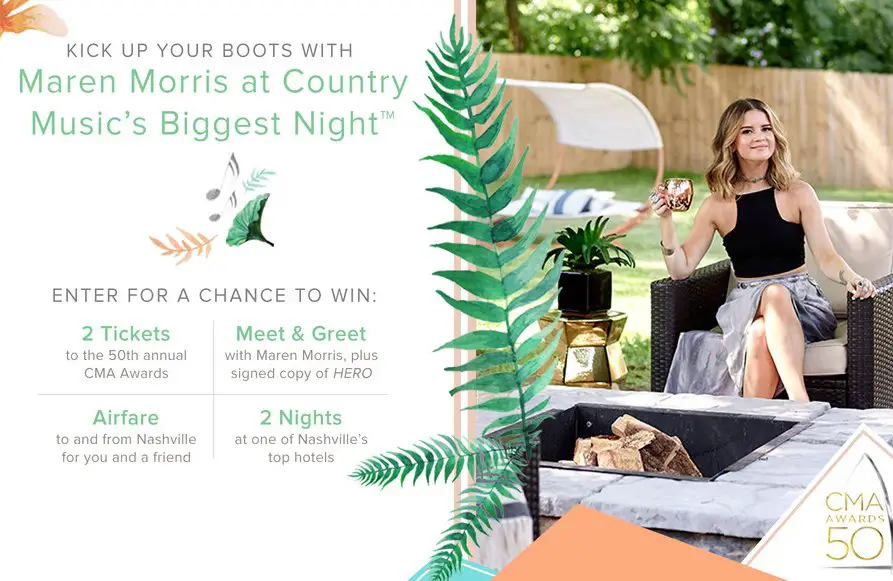 NICE WAYFAIR MAREN MORRIS SWEEPSTAKES!