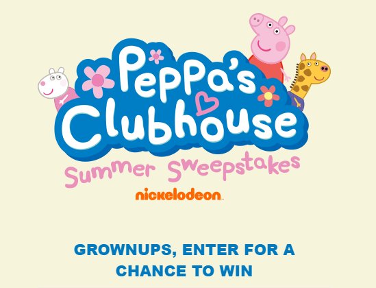 Nick Jr. Mega Peppa Pig Palooza Sweepstakes - Win a Collection of Peppa Pig Toys and More