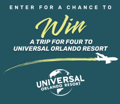 Nickelodeon Sweepstakes - Win A Trip For 4 To Universal Orlando Resort In Florida