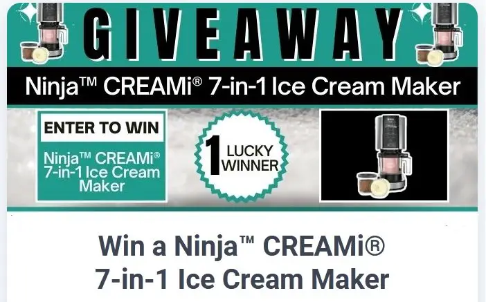 Ninja CREAMi Ice Cream Maker Giveaway - Win a 7-in1 Ice Cream Maker