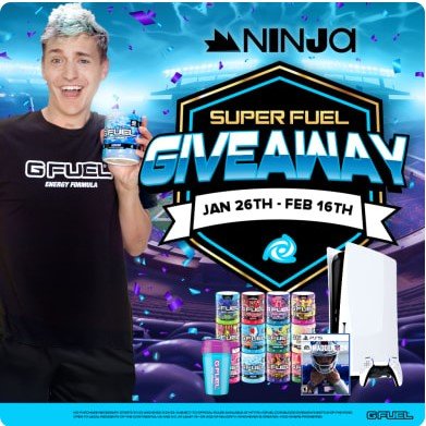 Ninjas Super Fuel Giveaway - Win A Year’s Supply Of Free GFUEL Products, PS5 Console & More