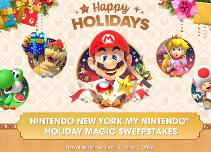 Nintendo NEW YORK Holiday Magic Sweepstakes - Win a trip for 4 to New York