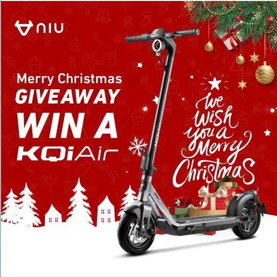 NIU Christmas Joyride Giveaway - $1,399 NIU KQi Air Electric Scooter Up For Grabs