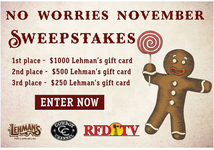 No Worries November Sweepstakes - Win A $1,000 Gift Card