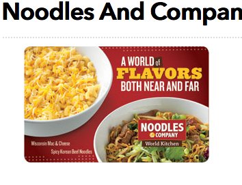 Noodles and Company Giveaway