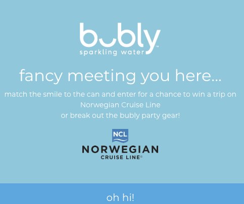 Norwegian Cruise Bubly Match Game