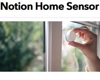 Notion Home Sensor Sweepstakes