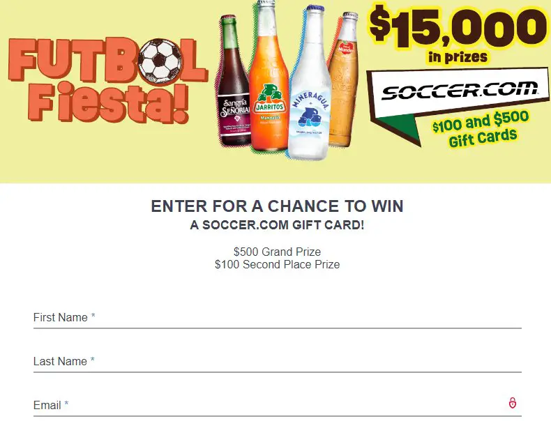 Novamex Futbol Fiesta - Win A $500 Soccer.com Gift Card