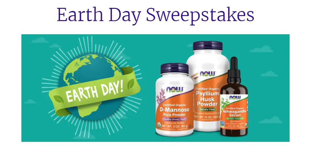NOW Foods Earth Day Sweepstakes - Win A $250 Promo Code